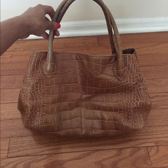 Furla leather croc print bag - Picture 4 of 8